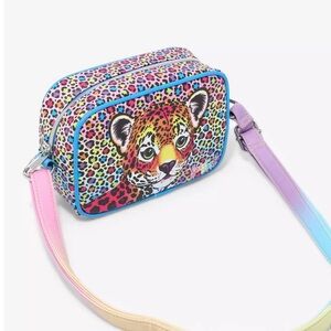 Loungefly Lisa Frank Rainbow Leopard Camera Crossbody Bag